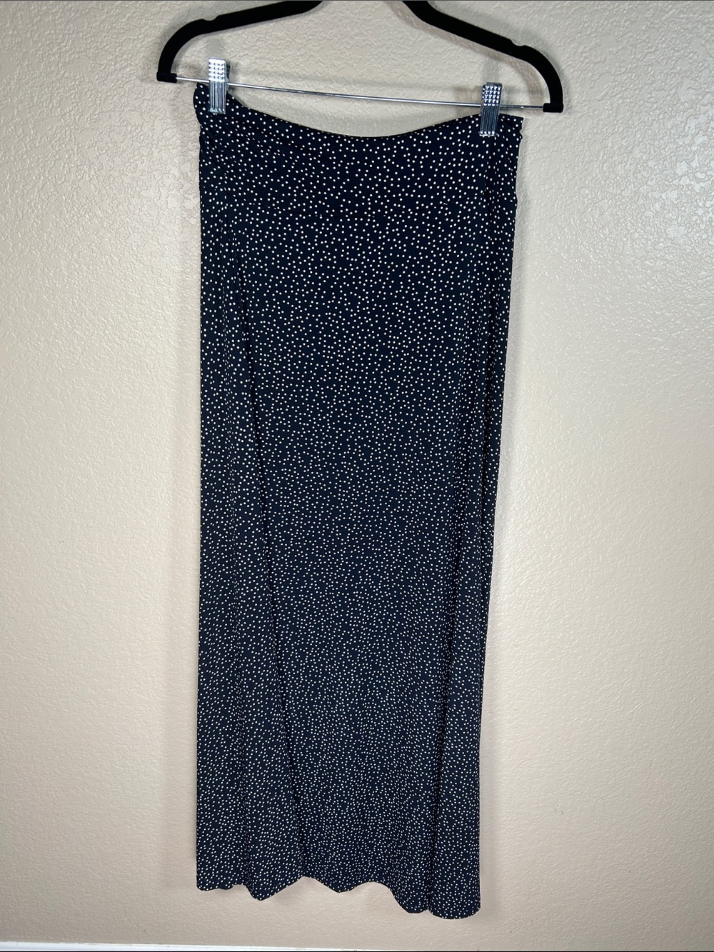 Gilli Black Polka Dot Maxi Skirt | White Dot Print | Est. Medium